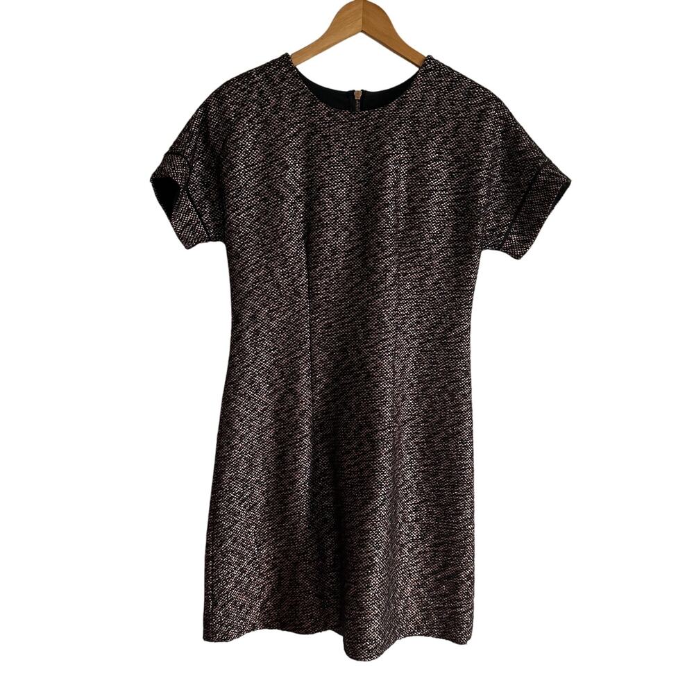J. Crew Collection Mohair Rose Gold Short Sleeve Dress